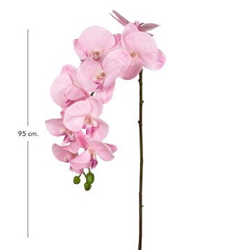 Yapay Orkide Gerçek Dokulu Pembe 95 Cm.