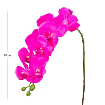Yapay Orkide Gerçek Dokulu Fuşya 90 Cm.