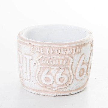 Veramaya Route 66 Somon Renk Eskitme Mini Beton Sukulent Saksı 9x6,5 Cm