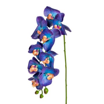 Yapay Orkide Gerçek Dokulu Mor-Mavi 95 Cm.