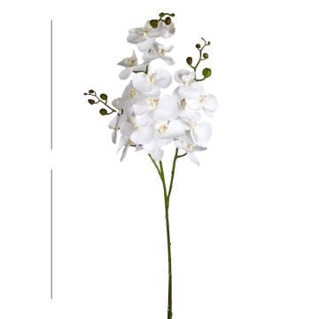 Yapay Çiçek Orkide 3 Dallı Beyaz 118 Cm.