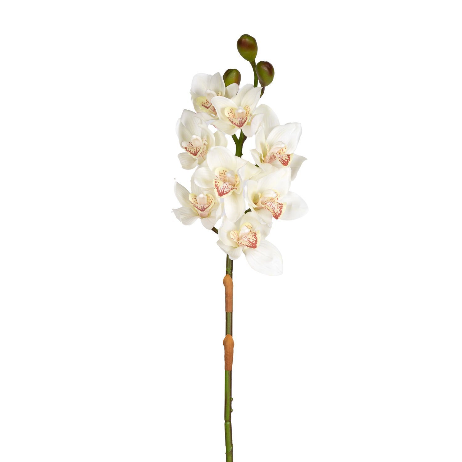 Yapay Orkide Gerçek Dokulu Beyaz 75 Cm.