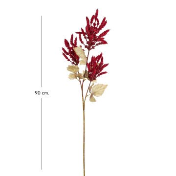 Yapay Çiçekli Bitki Pampas Bordo 90 Cm.