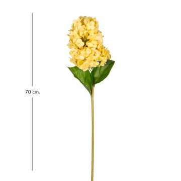 Yapay Ortanca Islak Dokulu Sarı 70 Cm.