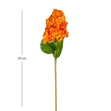 Yapay Ortanca Islak Dokulu Turuncu 70 Cm.