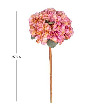 Yapay Ortanca Kurumuş Efektli Mor 65 Cm.
