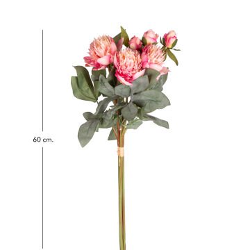 Yapay Çiçek Şakayık Demet Somon-Pembe 60 Cm.