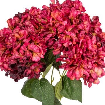 Yapay Çiçek Ortanca Kurumuş Efektli Bordo 50 Cm.