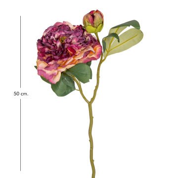 Yapay Gül Tomurcuklu Mor 50 Cm.