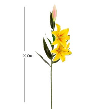 Yapay Çiçek Lilyum Sarı 90 Cm.