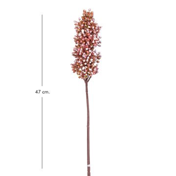 Yapay Çiçek Sorgum Bitkisi Bordo 47 Cm.