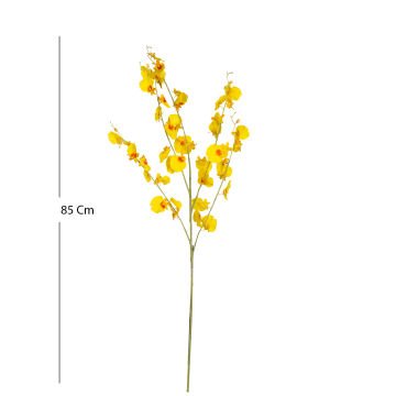 Yapay Çiçek Kelebek Orkide Sarı 85 Cm.