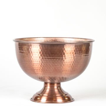 Ayaklı Metal Saksı Bronz 26x20x26 Cm.