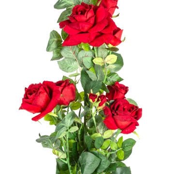 Yapay Gül Ağacı Kadife Dokulu Kırmızı 95 Cm.