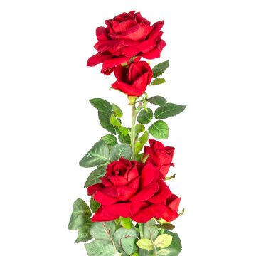 Yapay Gül Ağacı Kadife Dokulu Kırmızı 95 Cm.