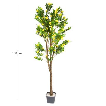 Yapay Ağaç Sunshine 1920 Yaprak 170 Çiçekli Sarı-Yeşil 180 Cm.