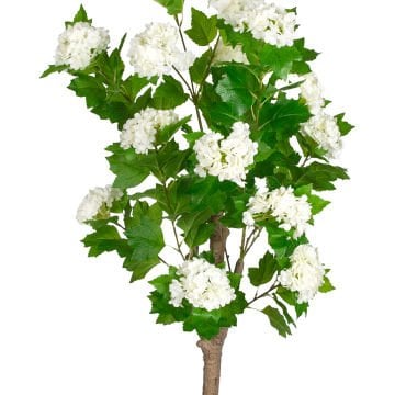 Yapay Ortanca Ağacı 16 Çiçekli Yeşil-Beyaz 122 Cm.
