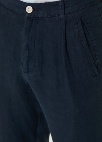 Lacivert Keten Pantolon