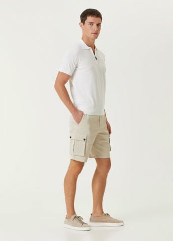 Bej Kargo Bermuda
