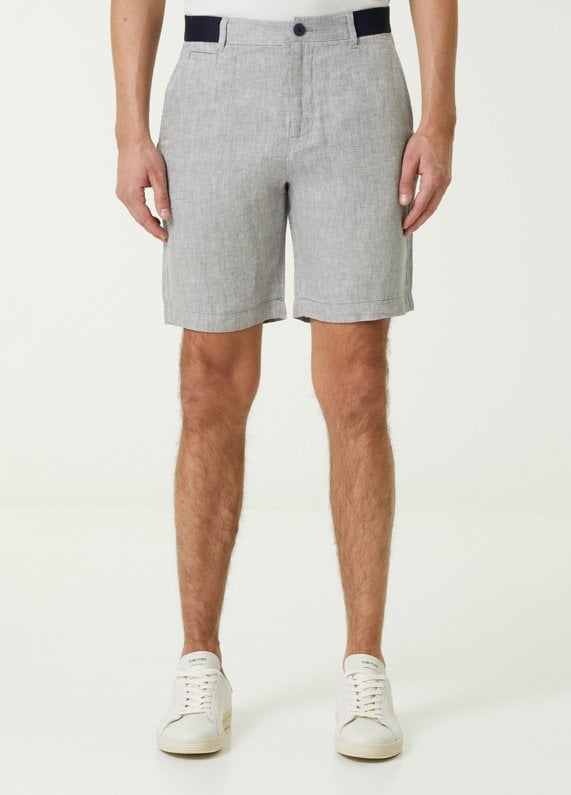 Gri - Keten Bermuda