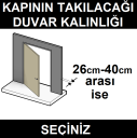 Duvar kalınlığı 26 - 40 cm