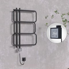 MATSU Elektrikli Havlupan 540x884  Siyah (KTX3 Termostat) 300W Spiral Kablolu