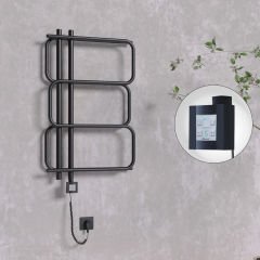 MATSU Elektrikli Havlupan 540x884  Siyah (KTX4 Termostat) 300W Spiral Kablolu