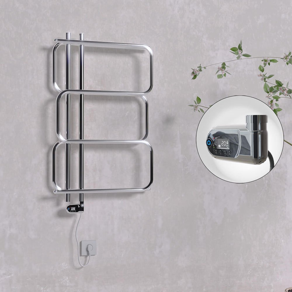 MATSU Elektrikli Havlupan 540x884  Krom (Thesis Termostat) 200W