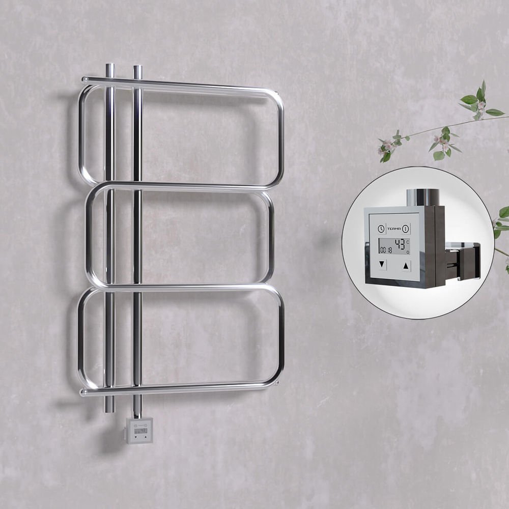 MATSU Elektrikli Havlupan 540x884  Krom (KTX3 Termostat) 200W