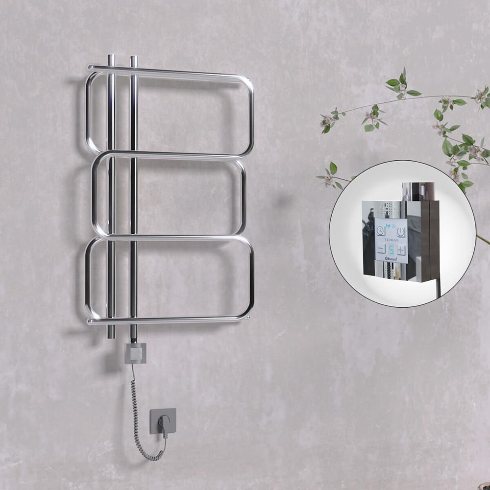 MATSU Elektrikli Havlupan 540x884  Krom (KTX4 Termostat) 200W Spiral Kablolu