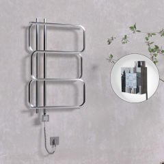MATSU Elektrikli Havlupan 540x884  Krom (KTX4 Termostat) 200W Spiral Kablolu