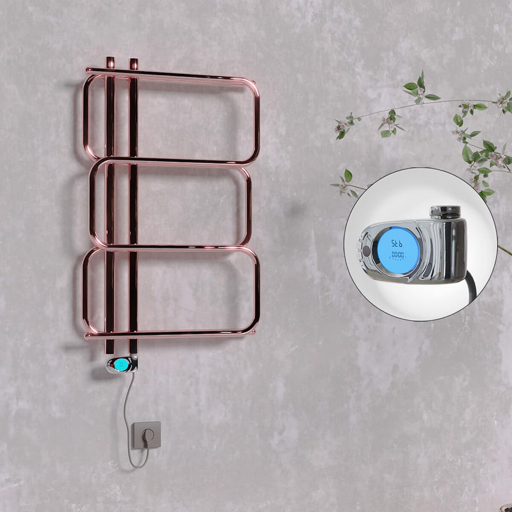 MATSU Elektrikli Havlupan 540x884  Rose Gold (Musa Termostat) 200W
