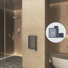 NAXOS Elektrikli Havlupan 450x655 Koyu Antrasit Texture (KTX3 Termostat) 300W