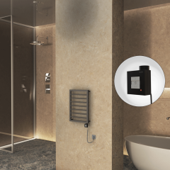 NAXOS Elektrikli Havlupan 450x655 Terra Matt  Texture (KTX1 Termostat) 300W Spiral Kablolu