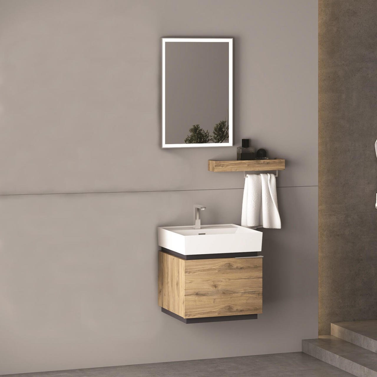 Mondeo 48 cm Banyo Dolabı Dorado Antrasit