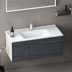 Orion 85 cm Banyo Dolabı Mat Antrasit Lizbon