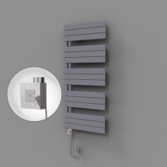 Sirius Dekoratif Elektrikli Havlupan 600x1400 Gri (KTX1 Termostat) 1000W Spiral Kablolu