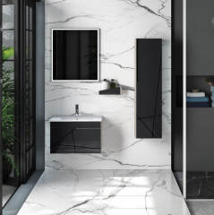 Orion 65 cm Banyo Dolabı Siyah Lizbon Alt, Üst ve Yan Boy Dolap