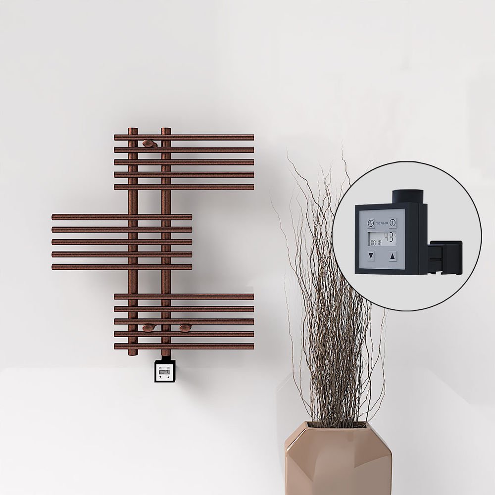 FIJI Elektrikli Havlupan 650x740 Bakır Eskitme (KTX3 Termostat) 200W