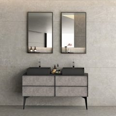 Escape 140 cm Banyo Dolabı Retro Gümüş