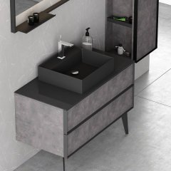 Escape 100 cm Banyo Dolabı Retro Gümüş Alt, Üst ve Yan Boy Dolap