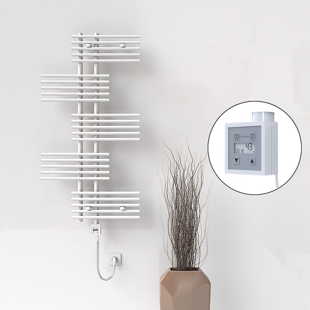 FIJI Elektrikli Havlupan 650x1250 Beyaz (KTX3 Termostat) 600W Spiral Kablolu