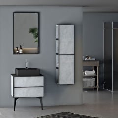 Escape 65 cm Banyo Dolabı Retro Taş Alt, Üst ve Yan Boy Dolap