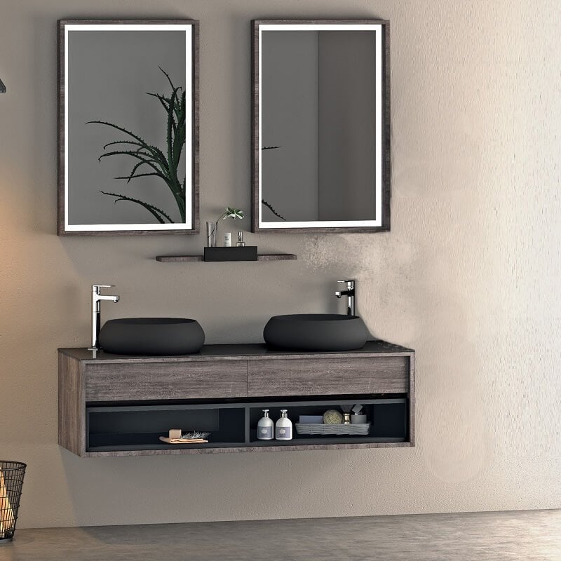 Cactus 140 cm Banyo Dolabı Berlin Siyah