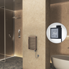 NAXOS Elektrikli Havlupan 450x655 Rose Gold Parlak (KTX3 Termostat) 200W Spiral Kablolu