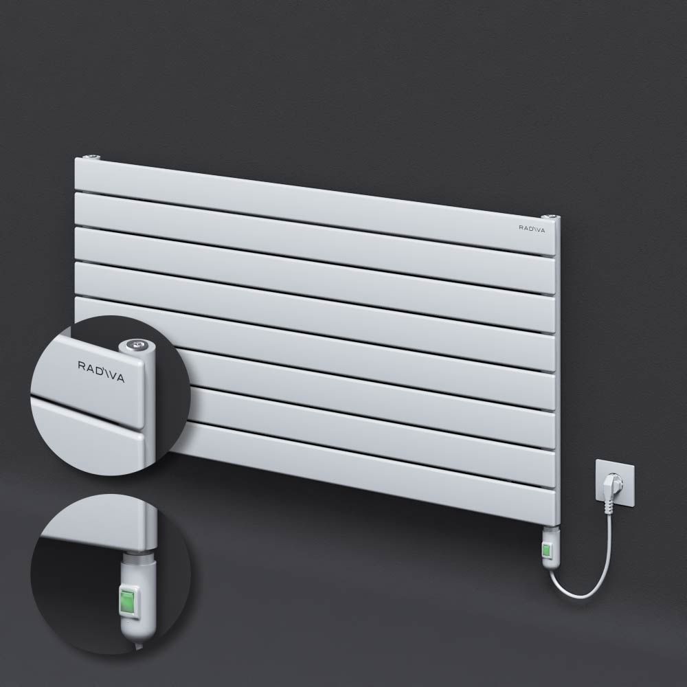 Tip 10H Elektrikli Çelik Dekoratif Radyatör 588x1200 Beyaz (On/Off Düğmeli) 900W