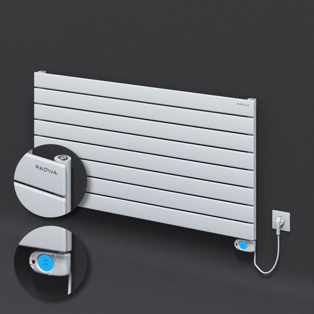 Tip 10H Elektrikli Çelik Dekoratif Radyatör 588x1200 Beyaz (Musa Termostat) 900W