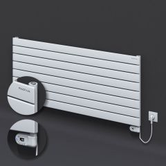 Tip 10H Elektrikli Çelik Dekoratif Radyatör 588x1400 Beyaz (Thesis Termostat) 900W