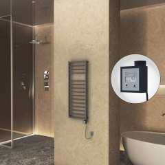 NAXOS Elektrikli Havlupan 500x1193 Terra Matt  Texture (KTX3 Termostat) 600W Spiral Kablolu