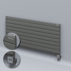 Tip 10H Elektrikli Çelik Dekoratif Radyatör 588x1400 Antrasit (KTX3 Termostat) 1000W